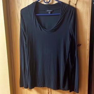Banana Republic black long-sleeve modal/spandex shirt